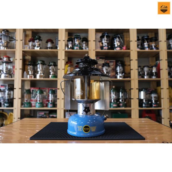 Đèn Măng Xông Coleman Vintage Sears Blue BLack Big Hat 476.72213 Date 1969 ( Used )