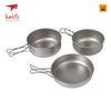 Nồi Keith 3-Piece Titanium Pot and Pan Cook Set Ti6053