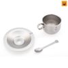 Keith Titanium Coffee cup with saucer and spoon Ti3601