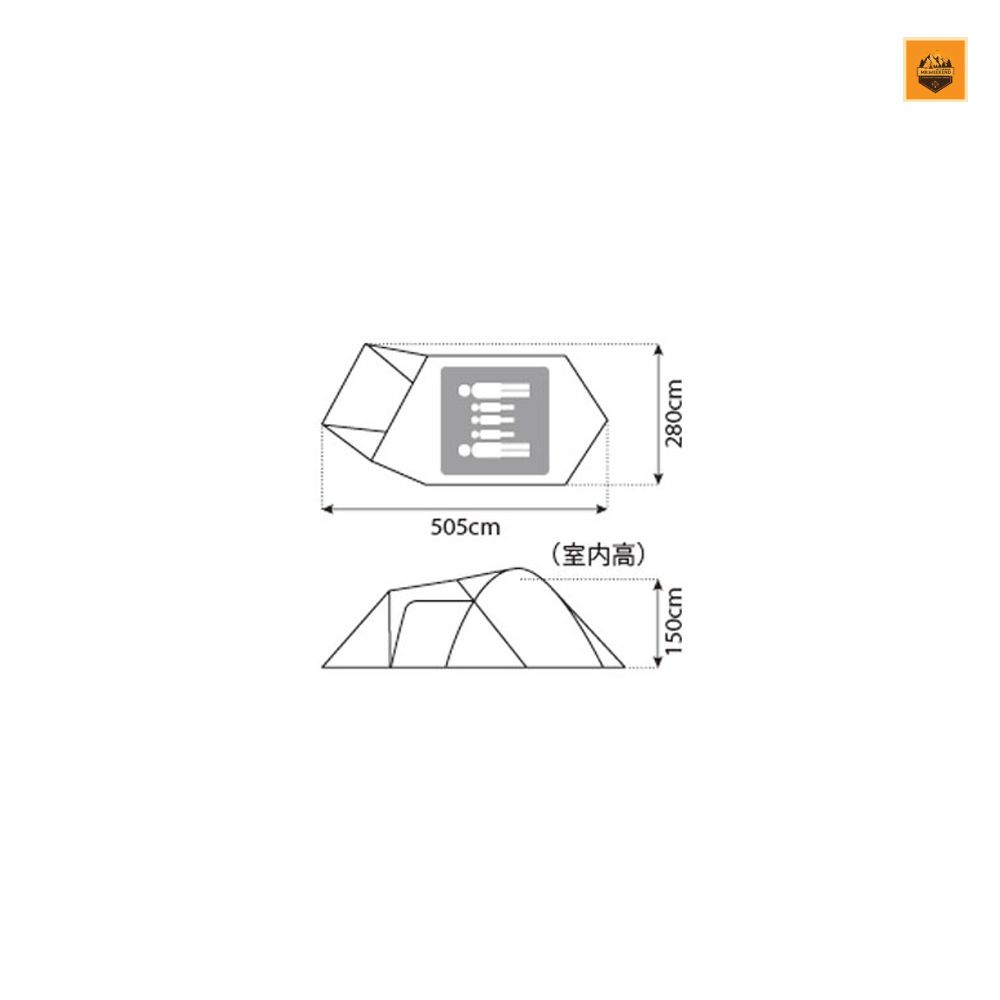 Lều Snow peak Amenity Dome M, SDE-001RH
