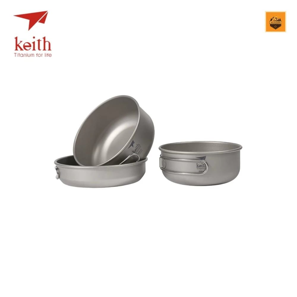Nồi Keith 3-Piece Titanium Pot and Pan Cook Set Ti6053