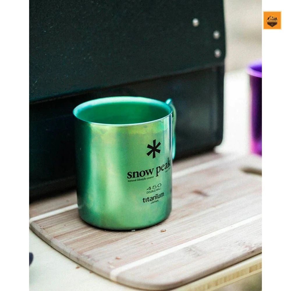 Ly Snow Peak Titanium Double Wall Colored Cup 450ml, MG-053