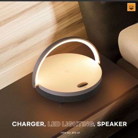 Loa 3 in 1 Actto REV Fast Wireless Charging & LED Bluetooth Speaker