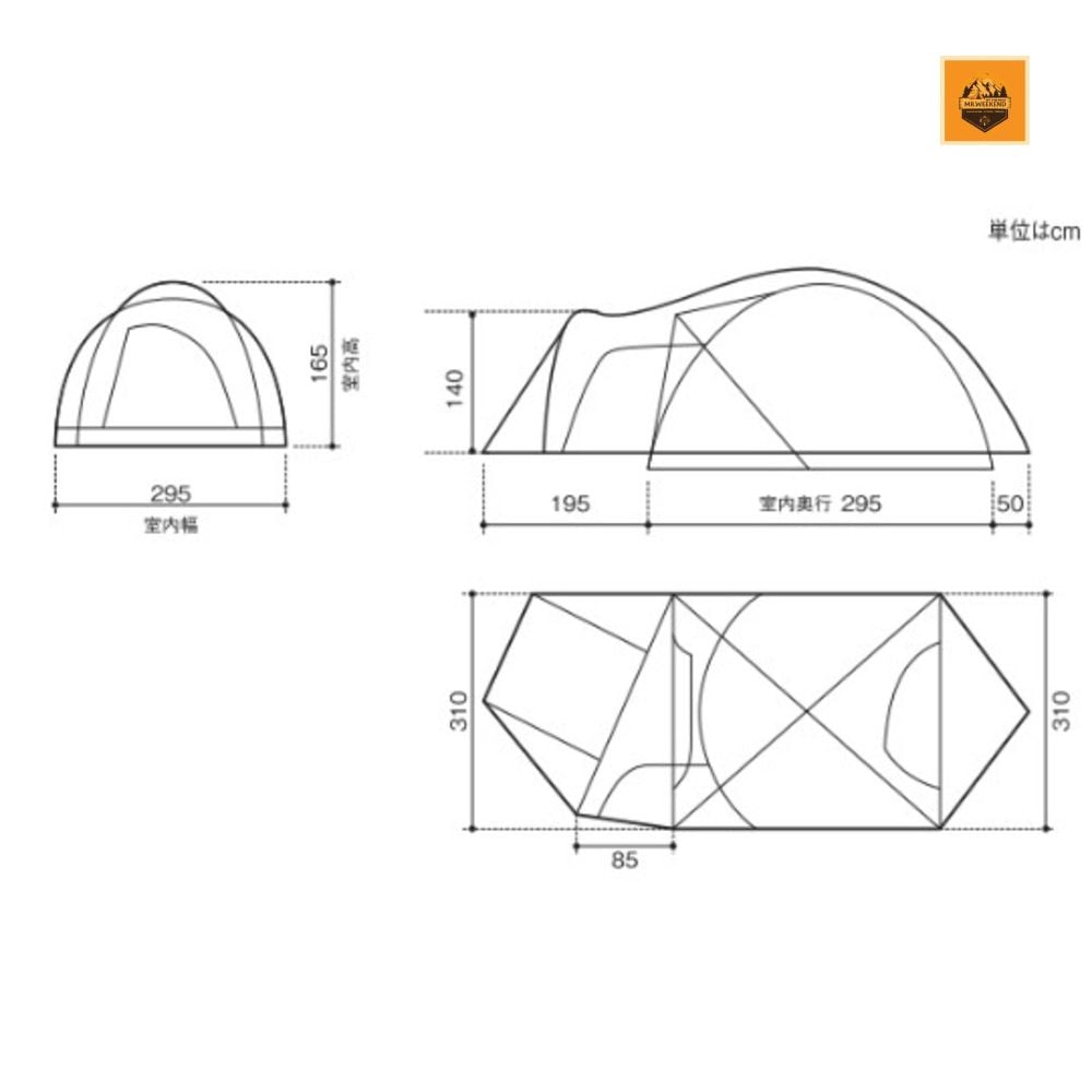 Lều Snow peak Amenity Dome L, SDE-003RD
