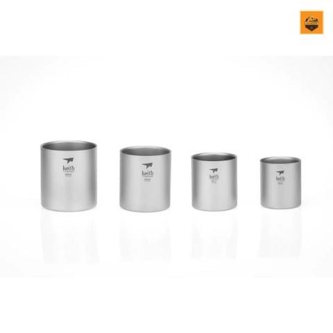 Ca Keith Double-wall Titanium Mug 4 pieces Ti3501