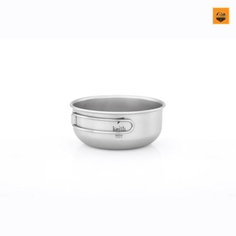 Chén Keith Titanium Single-Wall Bowl with Folding Handle Ti5323