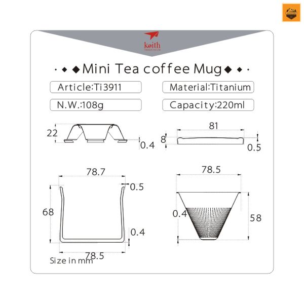 Set Keith Mini Tea Coffee Mug Ti3911