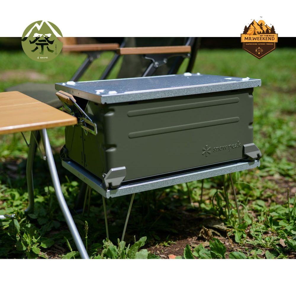 Thùng đựng đồ Snow peak Shelf Container 25 Olive Drab, FES-037-OL