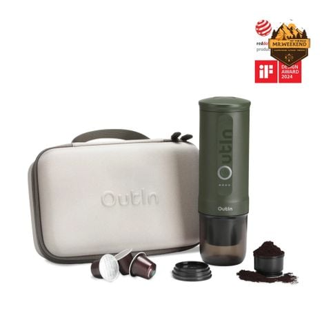 Máy Pha Cà Phê Outin Nano Traveler Espresso Gift Set (Forest Green)