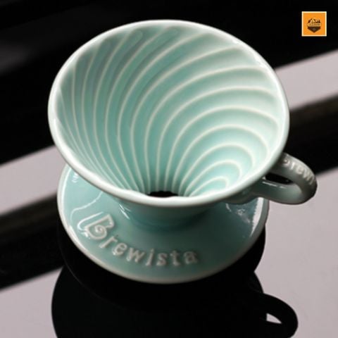 Phễu lọc cà phê V60 sứ cao cấp Brewista Dripper - Xanh ngọc
