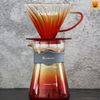 Bộ phễu V60 pha cà phê pour over thủy tinh Brewista Tornado Dripper & Server Orange