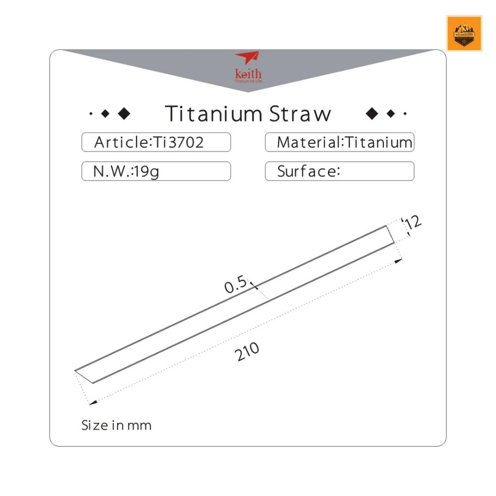 Ông Hút Keith Titanium Straw Ti3702