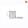 Ca Keith Double-Wall Titanium Mug with Folding Handle and Lid 300ml Ti3352