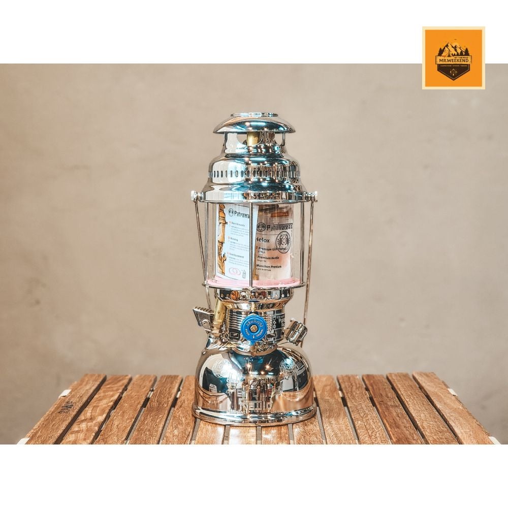 Đèn măng xông kèm chóa Petromax HK500 Chrome  ( Màu Bạc )