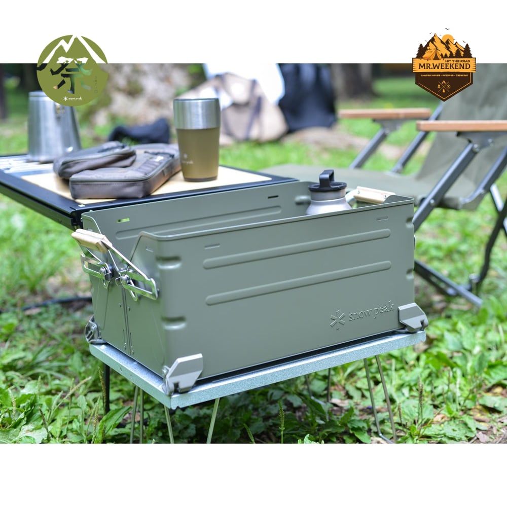 Thùng đựng đồ Snow peak Shelf Container 25 Olive Drab, FES-037-OL