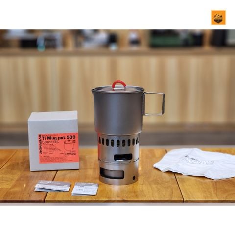 Set Combo Nồi và Bếp EVERNEW Ti Mug Pot 500 Stove