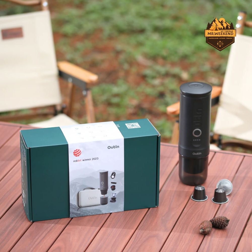 Máy Pha Cà Phê Outin Nano Traveler Espresso Gift Set (Space Grey)