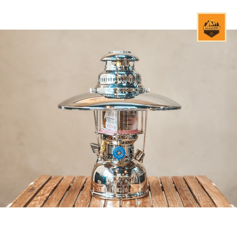 Đèn măng xông kèm chóa Petromax HK500 Chrome  ( Màu Bạc )