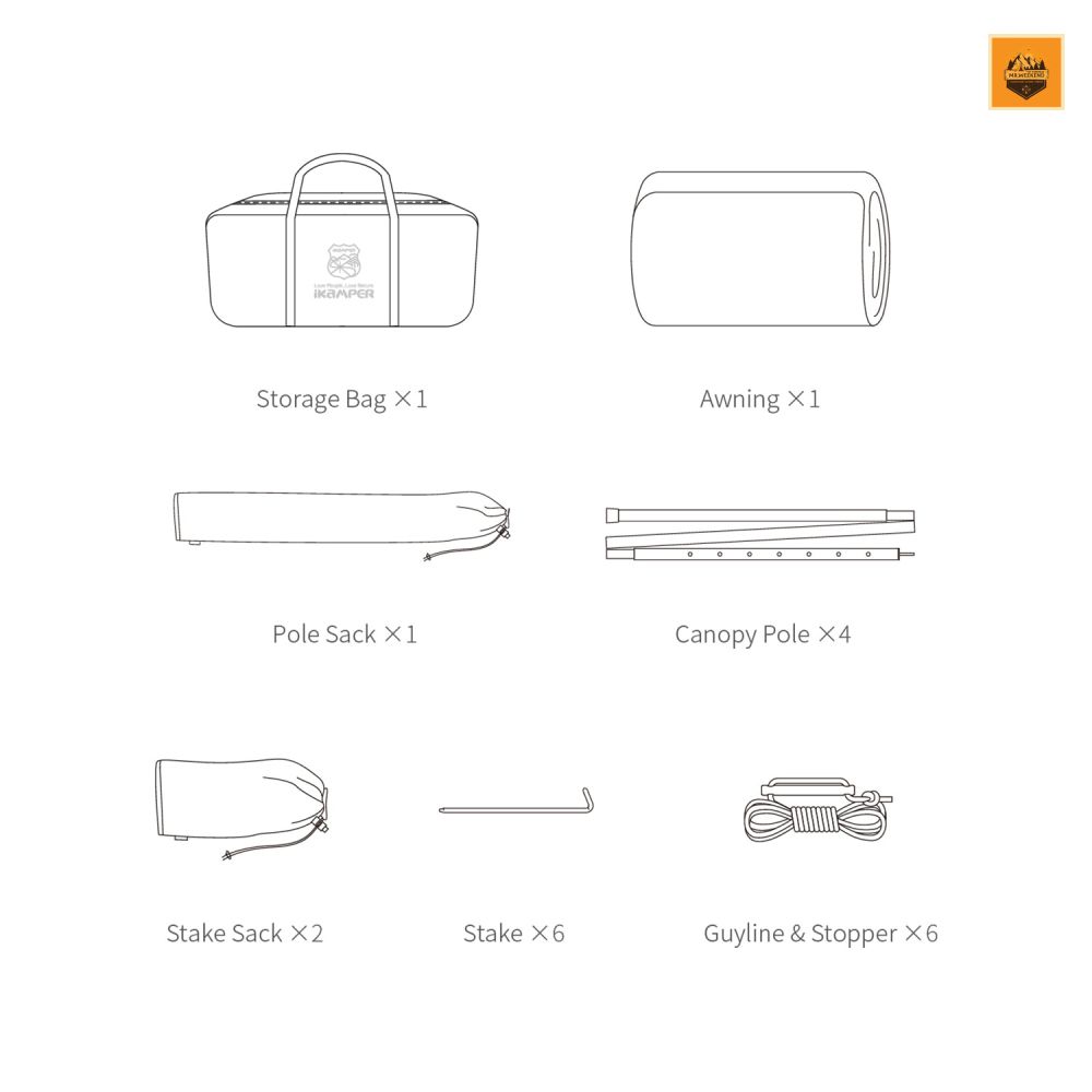 Tăng iKamper Awning Midnight Gray 3.0