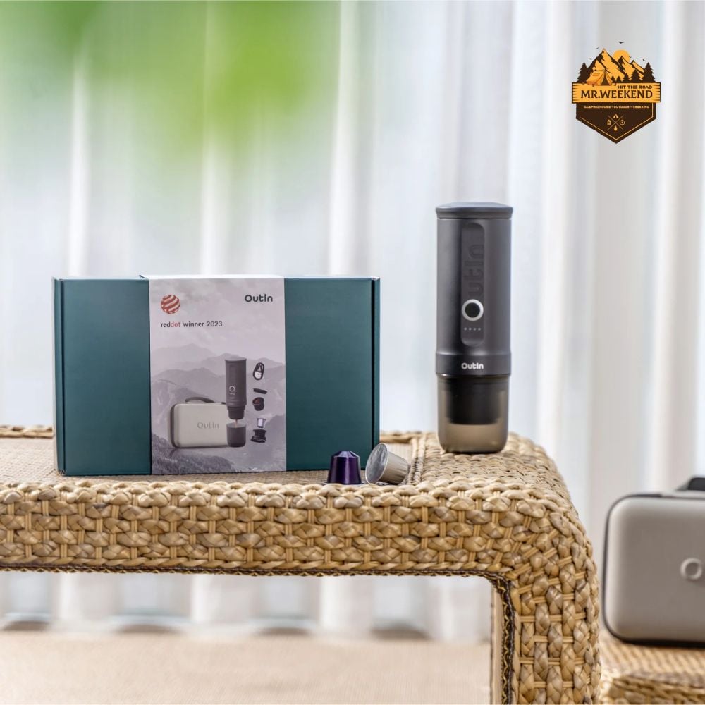 Máy Pha Cà Phê Outin Nano Traveler Espresso Gift Set (Space Grey)