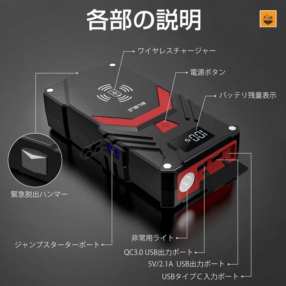 Bộ Kích Bình BIUBLE Jump Starter for Cars 2500A