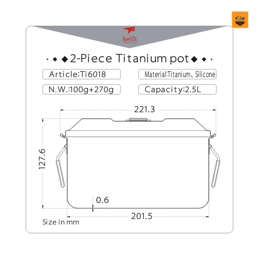 Nồi Nấu Keith Titanium 2-Piece Pot and Pan Cook Set Ti6018