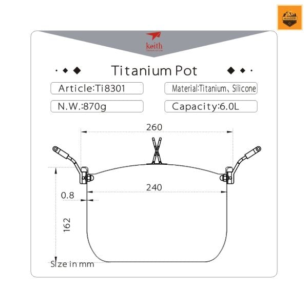 Nồi Kieth Titanium Pot 6L Ti8301
