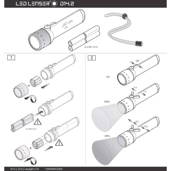 Đèn Pin Lặn LEDLENSER D14 (Day Light)