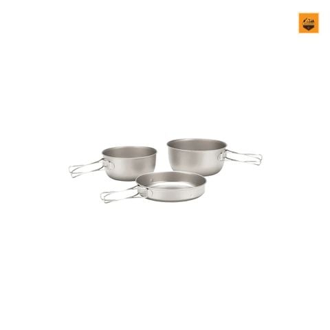 Set Nồi Snow peak 3 Piece Titanium Cookset, STW-001T
