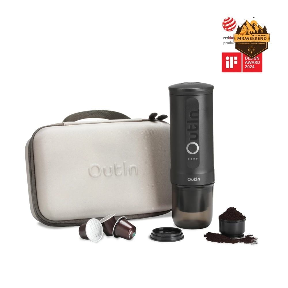 Máy Pha Cà Phê Outin Nano Traveler Espresso Gift Set (Space Grey)