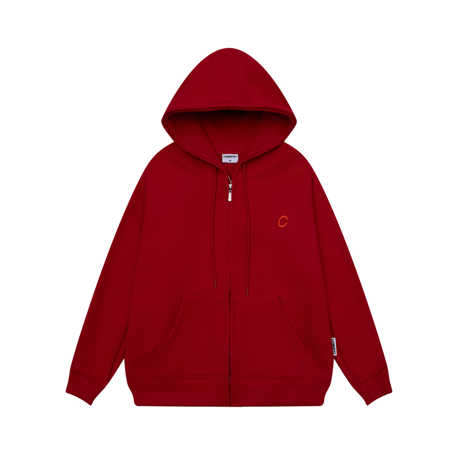  ÁO HOODIE ZIP CEMMERY - PLAIN 