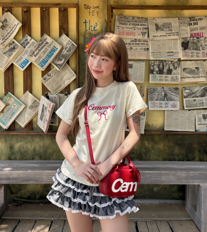  ÁO BABY TEE CEMMERY - RIBBON 