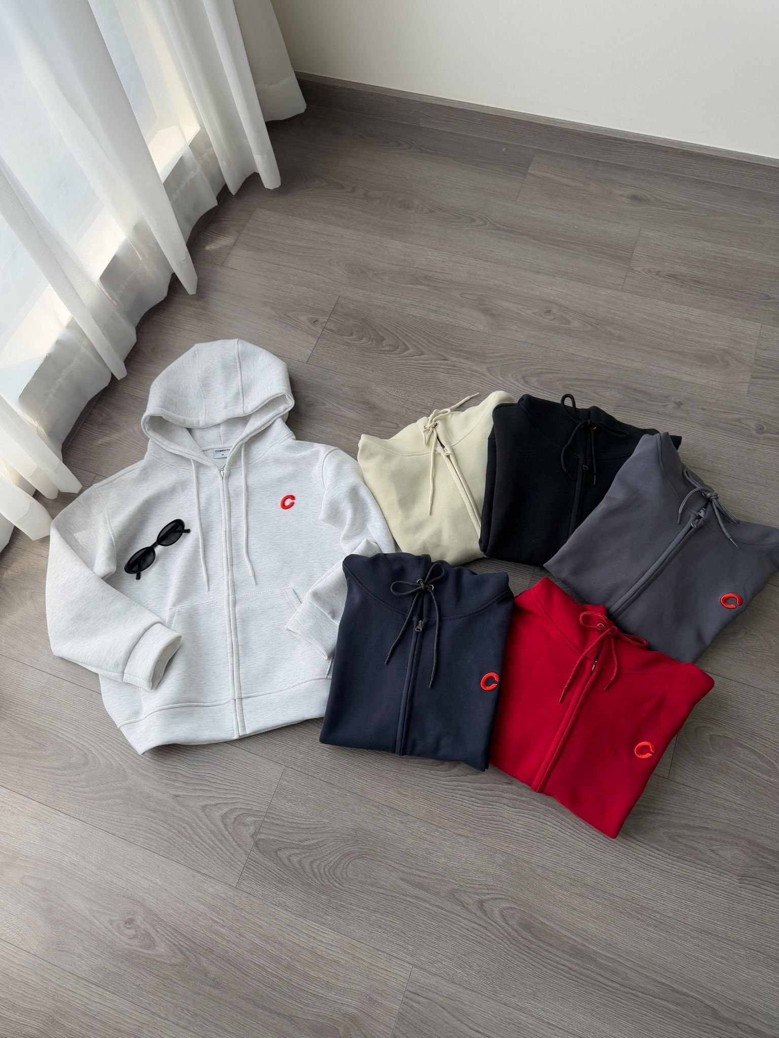  ÁO HOODIE ZIP CEMMERY - PLAIN 