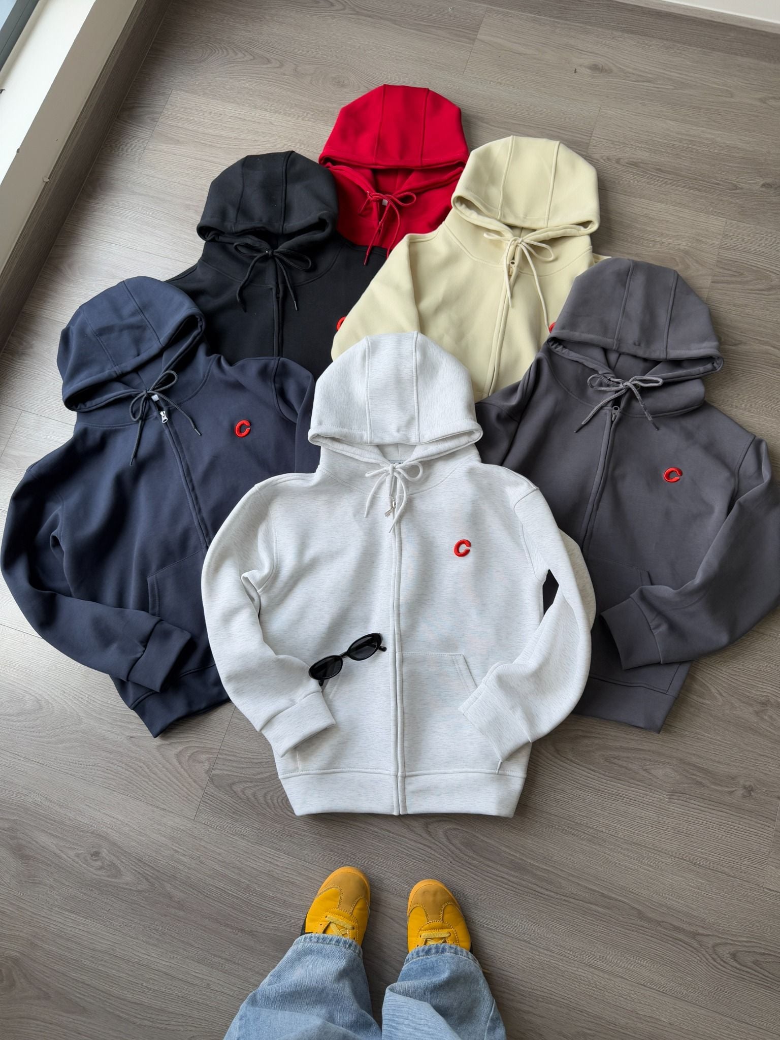  ÁO HOODIE ZIP CEMMERY - PLAIN 