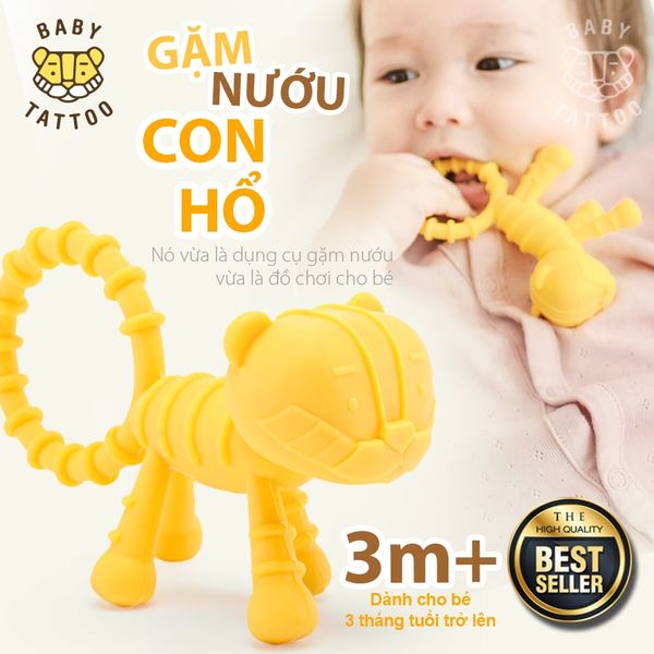  Đồ Chơi Gặm Nướu Hình Con Hổ Silicone 