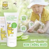  BABY TATTOO Kem Chống Muỗi Dưỡng Ẩm Da 2 Trong 1 Cho Bé 