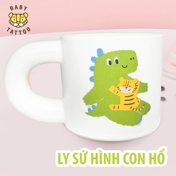  Ly Sứ, Ly Cà Phê, Ly Uống Nước Hình Con Hổ Dễ Thương 
