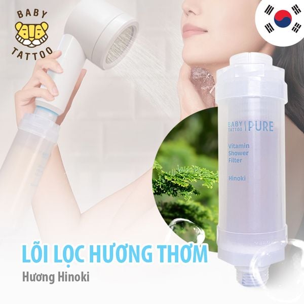  Lõi Lọc Vitamin Hương Thơm Hàn Quốc Cho Vòi Sen Tắm Giúp Lọc Nước Khử Clo, Chăm Sóc, Bảo Vệ Da 