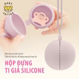  BABY TATTOO Hộp Đựng Ti Giả Silicone Hình Cầu, Bảo Vệ Ti, Chống Bụi Bẩn, Đảm Bảo An Toàn Vệ Sinh Cho Bé 