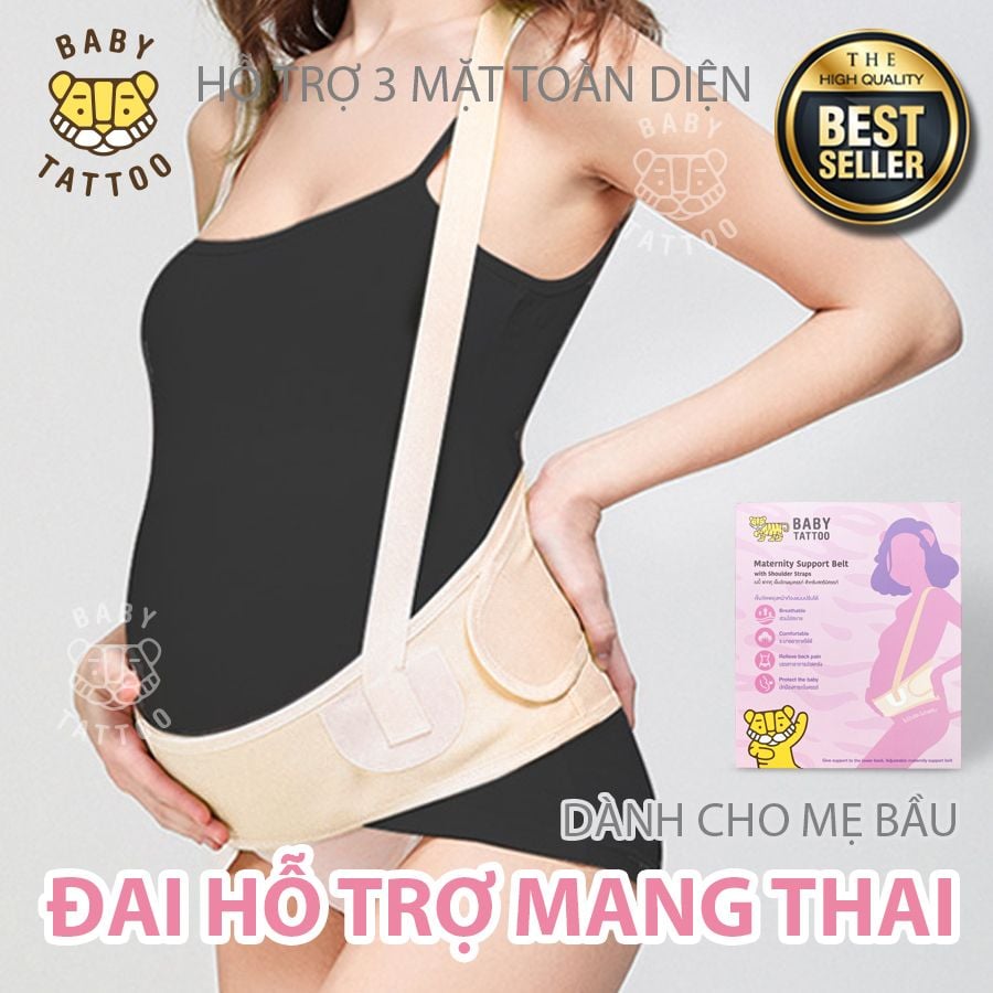  Đai đeo vai đa năng cho mẹ bầu BABY TATTOO chất liệu cotton hỗ trợ cho phụ nữ mang thai, Có Thể Điều Chỉnh Đai Hỗ Trợ Nẹp Vai, nâng đỡ bụng 