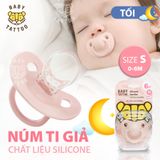  Ti Giả, Ti Ngậm Silicone Chuyên Dụng Ban Đêm Cho Bé Từ 0-18 Tháng Tuổi 