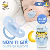  Ti Giả, Ti Ngậm Silicone Chuyên Dụng Ban Đêm Cho Bé Từ 0-18 Tháng Tuổi 