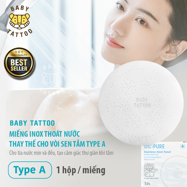  Miếng Innox Thoát Nước Thay Thế Cho Vòi Sen Tắm Lọc Nước BABY TATTOO 