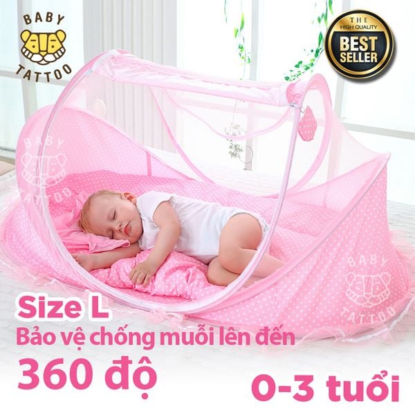  BABY TATTOO mùng lưới chống muỗi cho bé từ 0-3 tuổi size L 