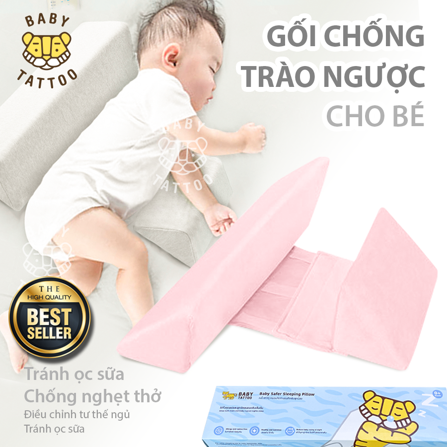  Gối Chống Lật, Cố Định Tư Thế, Hạn Chế Ọc Sữa, Bảo Vệ Cột Sống Bé Thương Hiệu BABY TATTOO 