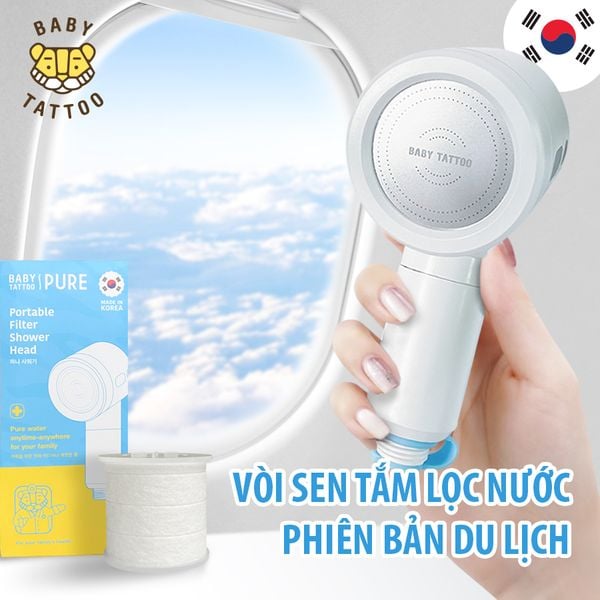  Bộ Vòi Sen Tắm Lọc Nước, Khử Khuẩn, Khử Clo Phiên Bản Mini, Du Lịch Giúp Bảo Vệ Chăm Sóc Da Đến Từ Hàn Quốc 