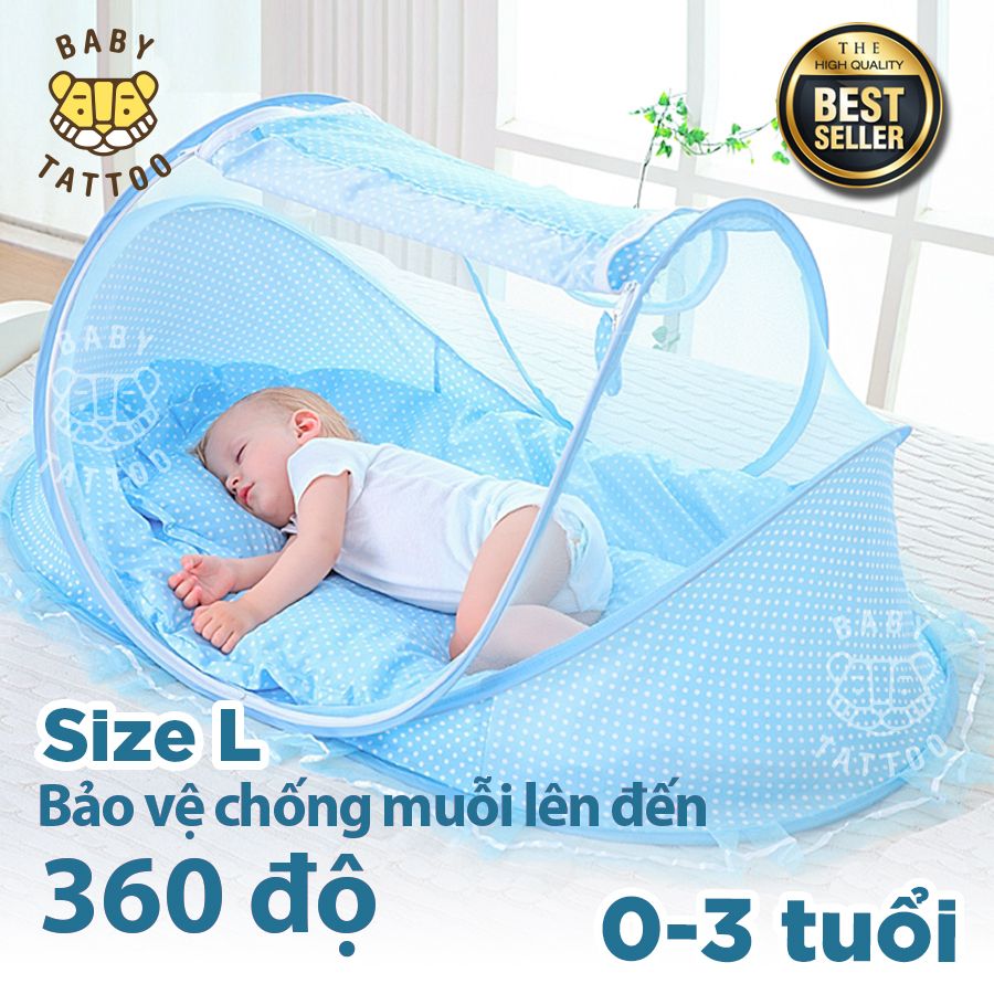  BABY TATTOO mùng lưới chống muỗi cho bé từ 0-3 tuổi size L 