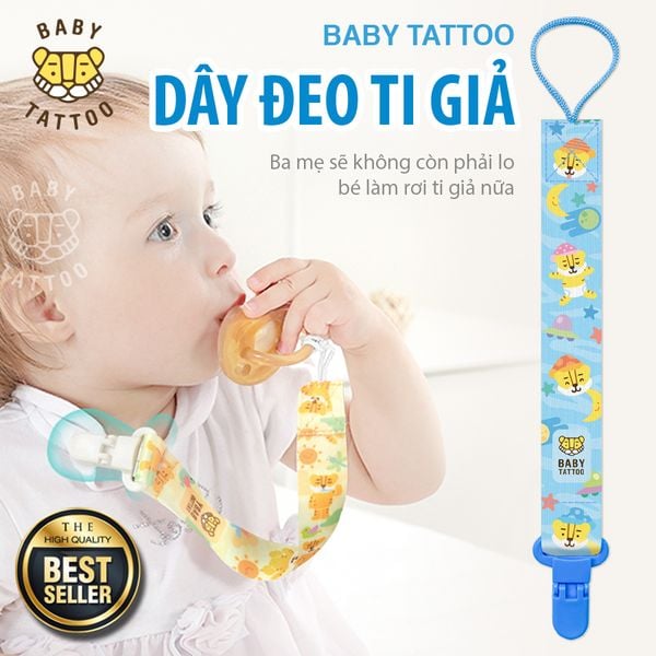  Dây Đeo Ti Giả Chống Rơi BABY TATTOO Đầu Kẹp Tiện Lợi Chắc Chắn, Thiết Kế Dễ Thương 