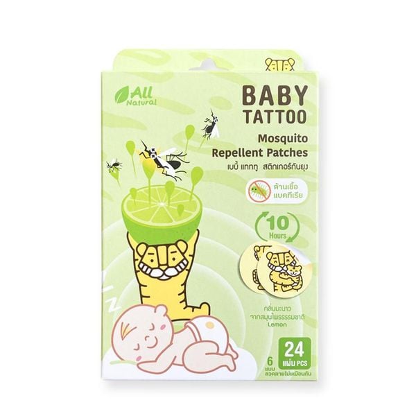  Miếng Dán Chống Muỗi, Côn Trùng Cho Trẻ Em Chiết Xuất Thiên Nhiên, Hương Thảo Dược Nhẹ Nhàng, Hộp 24 Miếng 