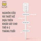  Que Rơ Lưỡi BABY TATTOO, Đầu Que Mini Giúp Làm Sạch Răng Miệng Cho Bé, Thiết Kế Mềm Mại, Hộp 20 Que 